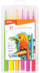 Deli Color Emotion 12db-os vegyes színű ecsetfilc készlet (DEC10304) - tintasziget