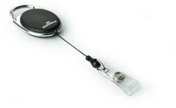 Durable Snur retractabil Durable 80 cm clip tambur oval 10 bucati/set negru (DB832401)