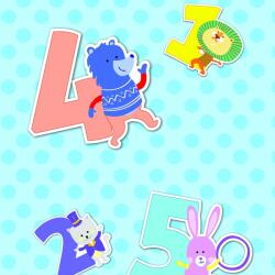  Tapet personalizat Cifre cu animale 52