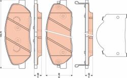 TRW set placute frana, frana disc TRW GDB3483 (GDB3483)