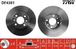 TRW Disc frana TRW LUC DF4381 - automobilus