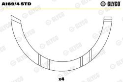 GLYCO Saiba distantier, arbore cotit GLYCO A169/4 STD (A169/4 STD)