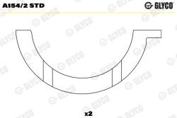 GLYCO Saiba distantier, arbore cotit GLYCO A154/2 STD (A154/2 STD)