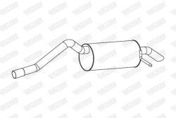WALKER Toba esapament finala WALKER 25228 (25228) - automobilus