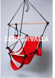 ZeroGravity Piros függőszék - fekete kötéllel