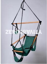 ZeroGravity Sötétzöld gyermek függőszék - fekete kötéllel