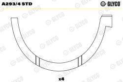 GLYCO Saiba distantier, arbore cotit GLYCO A293/4 STD (A293/4 STD)