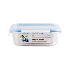 Casa Plastor Cutie pentru alimente, din sticla termorezistenta, capac din plastic, 370 ml, Fresh Food (430-D-F-370)