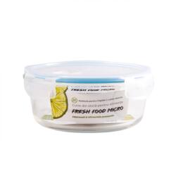 Casa Plastor Cutie pentru alimente, din sticla termorezistenta, capac din plastic cu supapa, 950 ml, Fresh Micro (430-R-S-950)