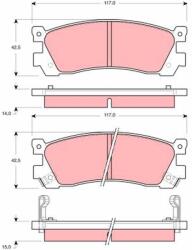 TRW set placute frana, frana disc TRW GDB3264 (GDB3264) - automobilus