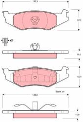 TRW set placute frana, frana disc TRW GDB4012 (GDB4012) - automobilus