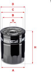 SOFIMA Filtru ulei SOFIMA S 3530 R (S 3530 R) - automobilus