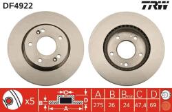 TRW Disc frana TRW DF4922 (DF4922) - automobilus