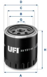 UFI Filtru ulei UFI 23.191. 00 (23.191.00) - automobilus