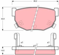 TRW set placute frana, frana disc TRW GDB368 - automobilus