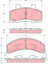 TRW set placute frana, frana disc TRW GDB4005 - automobilus