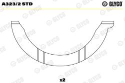 GLYCO Saiba distantier, arbore cotit GLYCO A323/2 STD (A323/2 STD)