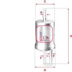 SOFIMA filtru combustibil SOFIMA S 1855 B (S 1855 B) - automobilus