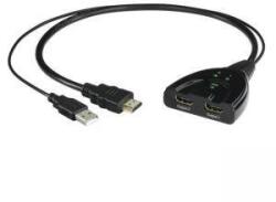 Hama Splitter HDMI HAMA HDMI mascul - 2 x HDMI femela, 4K, Negru