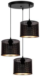 HEXE Lustră pe cablu ALDO 3xE27/60W/230V d. 45 cm neagră (HX0026)