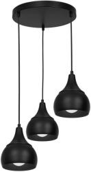 Luminex Lustră pe cablu AKTAN 3xE27/60W/230V neagră rotundă (LU3376)