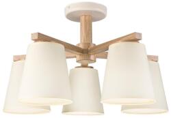 LAMKUR Lustră aplicată ELLIE 5xE27/15W/230V crem/stejar (LA49410)