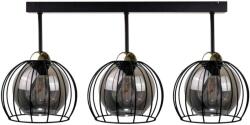 Keter Lighting Lustră aplicată SOLO BLACK 3xE27/60W/230V neagră/aurie (KE0105)