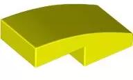 LEGO® 11477c236 - LEGO neon sárga kocka íves, 2 x 1 méretű, sima (11477c236)