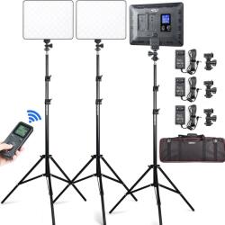 Viltrox Set 3 Lampi LED 30W Viltrox VL-200T Triple Kit 2450lux Bicolor 3300-5600K