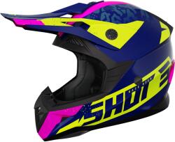 Shot Pulse Airfit gyerek motokrossz sisak fényes kék-fluo sárga -rózsaszín kiárusítás