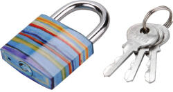 Extol Craft lakat, színesen festett vas, 3 kulccsal, bliszteren; 38mm (77021)