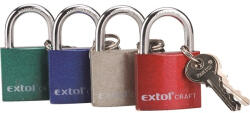 Extol Craft lakat, vas, 3 kulccsal, dobozban; 38mm (77020)