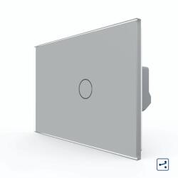 LIVOLO Intrerupator Simplu Cap Scara / Cruce cu Touch LIVOLO din Sticla, Standard Italian - culoare gri