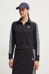 Adidas felső Knitted Track Top fekete, női, mintás, IY7278 - fekete XS