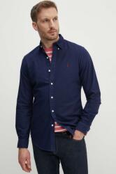 Ralph Lauren pamut ing férfi, legombolt galléros, sötétkék, slim, 710767828 - sötétkék L