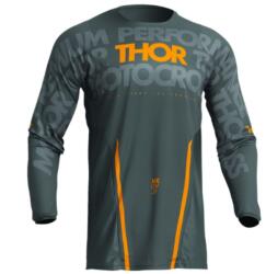 Thor Bluza Motocross/Enduro Thor Pulse Mono gri cu galben