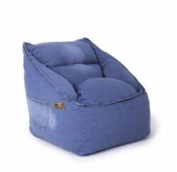 GimiHome Fotoliu tip para, Big Jean Bean Bag, textil tip jolly jeans umplut cu perle polistiren, albastru (GM562934)