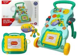 LeanToys Antepremergator multifunctional pentru bebe, cu centru de activitati, turcoaz, LeanToys, 5996 (GM36752) - jollymag