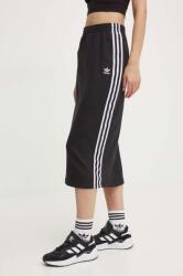 adidas Originals szoknya Knitted Skirt fekete, midi, egyenes, IY7279 - fekete XL