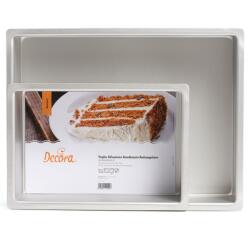 Decora Tava Dreptunghi Margini Drepte, 30 x 20 x H 7.5 cm, Aluminiu Anodizat (62646)