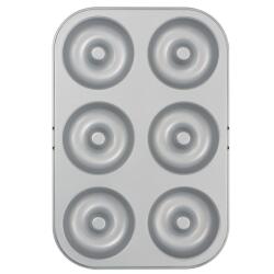 Decora Tava 6 Cavitati Forme Donuts Gogosi O 7.5 x H 2.3 cm, Otel Antiaderent (70036)