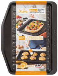 Decora Tava Coacere Perforata Crisp Fry 41 x 31.5 x H 2.5 cm, Aluminiu Antiaderent (125741)