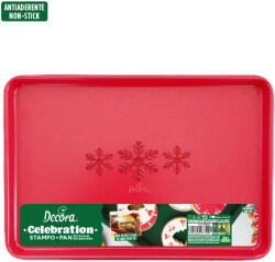 Decora Tava Dreptunghi Calebration Rosu 39.5 x 27 x H 2.4 cm, Metal Antiaderent (80250)