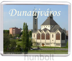  Dunaújváros-Krisztus Király-templom hűtőmágnes (műanyag keretes)