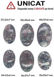  Pandantiv/Cabochon Eudialit cu Gaura Mineral Natural - Oval - Picatura - Dreptunghi - 22-45 x 12-31 x 4-6 mm - 1 Buc