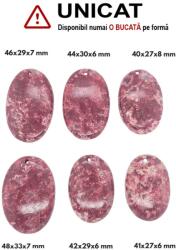  Pandantiv Thulit Oval Gaura - 41-46 x 27-33 x 6-8 mm - ( XXL ) - 1 Buc