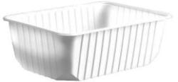  Import Q-BOX műanyag szögletes alj 1000 ml fehér PP [ 50 db/cs ] [ 12 cs/# ]