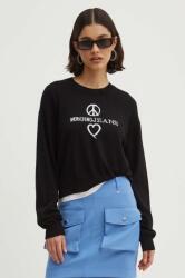 Moschino Jeans gyapjú pulóver könnyű, női, fekete, 0932.8203 - fekete L