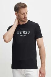 Guess t-shirt fekete, férfi, nyomott mintás, M4YI38 J1314 - fekete S