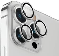 Uniq Optix kamera lencse védő üvegfólia ezüst szegéllyel, applikátorral iPhone 14 Pro / 14 Pro Max